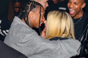 Avril Lavigne Kisses Tyga During Paris Fashion Week